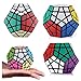 Dreampark Speed Cube Set, Pyramid, Megaminx, Oblique, Mastermorphix, Square-1 SQ1 and Magic Snake Yellow and White Twisty Toy Puzzles - Perfect Puzzle Box for Kids, Teens, and Adults Set of 6