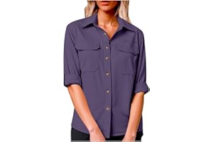 Women's UPF 50+ UV Sun Protection Safari Shirt Long Sleeve Outdoor Cool Quick Dry Fishing Hiking Gardening Shirts