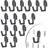 CroBlissful 15 Sets Pegboard Hook Hanging Compatible with IKEA Skadis Organizer Accessories, Hook Accessories Compatible with IKEA, Pegboard Hooks for Garage Home Office Indoor Storage Supply (Black)