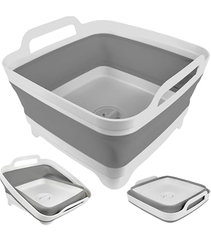 N8796-Lavabo Pliable, Lavabo Pliable Pliable Économie De Travail Avec Aimant Pour Se Laver Le