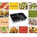 50 SZUAH Meal Prep Containers - Bento Lunch Boxes with Lids -3 Compartments Food Containers, BPA Free, Stackable & Reusable, Dishwasher/Microwave/Freezer Safe - 34 oz