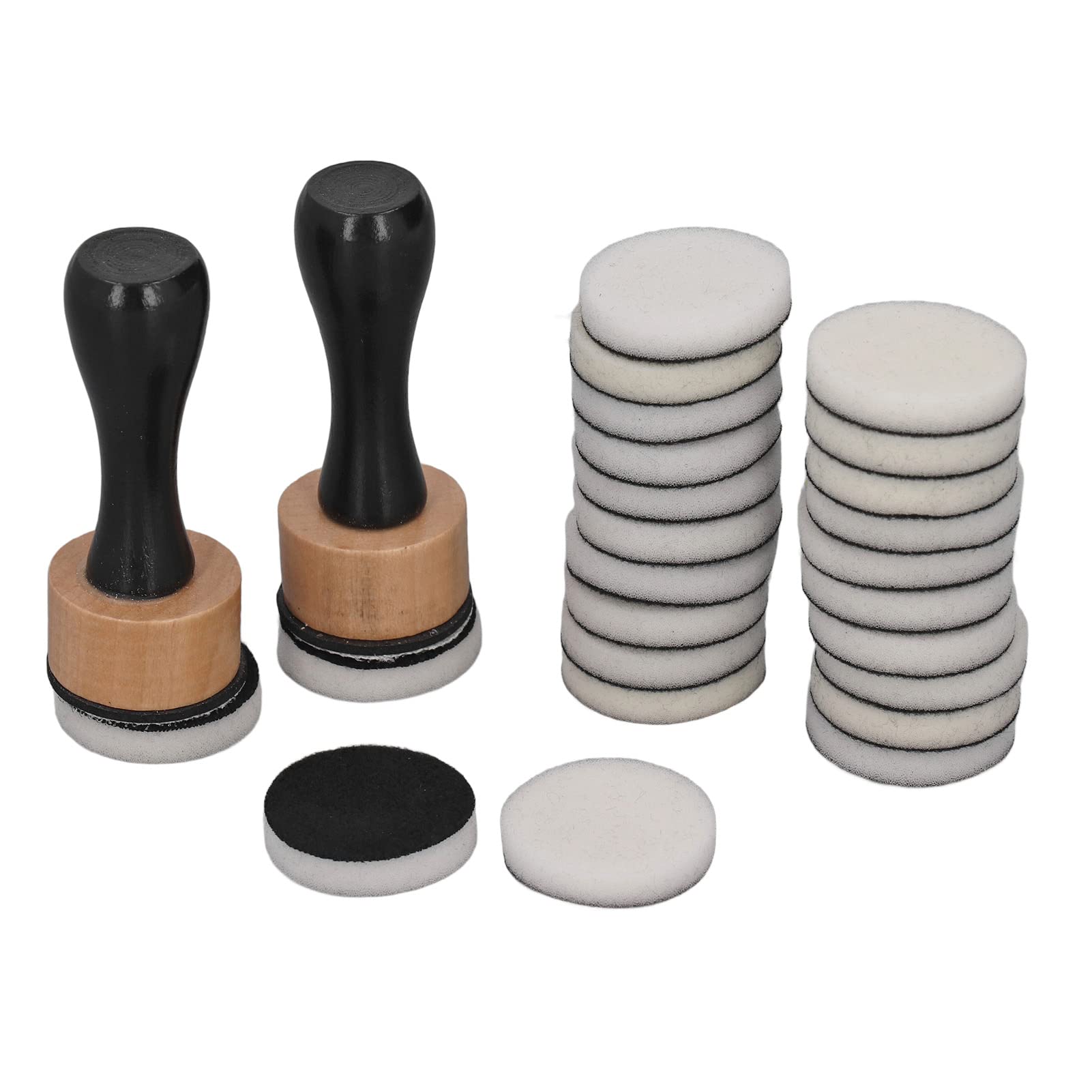 Round Ink Blending Tool Paints Mixing Tool with 24 Replacement Foam Pads for Scrapbooking Craft Rubber Stamping Painting Supplies