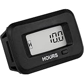Digital Maintenance Hour Meter AC/DC 5V to 277V RL-HM038AG-H | Waterproof Design IP68 Data Storage,Use for ZTR Lawn Mower Tractor Generator Motorcycle RV Motorhome Milling Machine