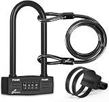 Sportneer Heavy Duty Bike Lock Set 4-Digit Resettable U-Lock with 5 Ft Cable view 4