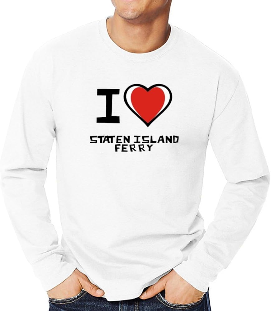 Teeburon I Love Staten Island Ferry Camiseta Manga Larga: Amazon.es: Ropa y accesorios