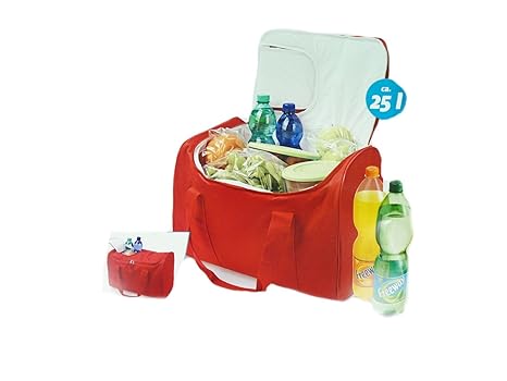 XXL nevera portátil bolsa térmica Viaje Picnic 25 L), color rojo ...