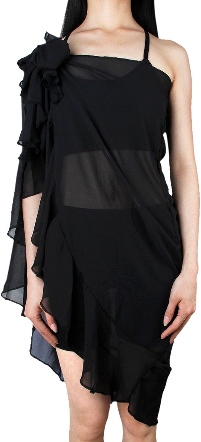 black sarong dress