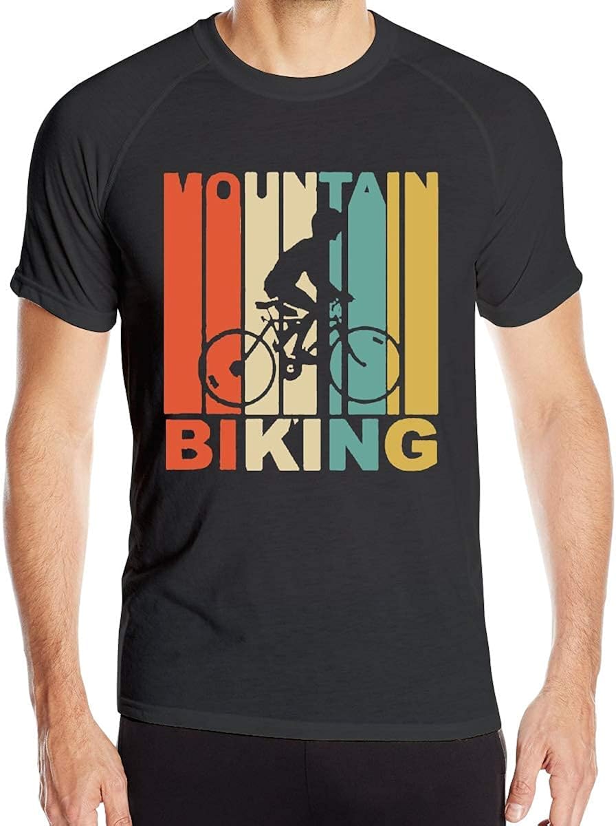 Men Vintage Mountain Biking Outdoor Dry Fit Wicking Short Sleeve TShirt Amazon.co.uk Clothing