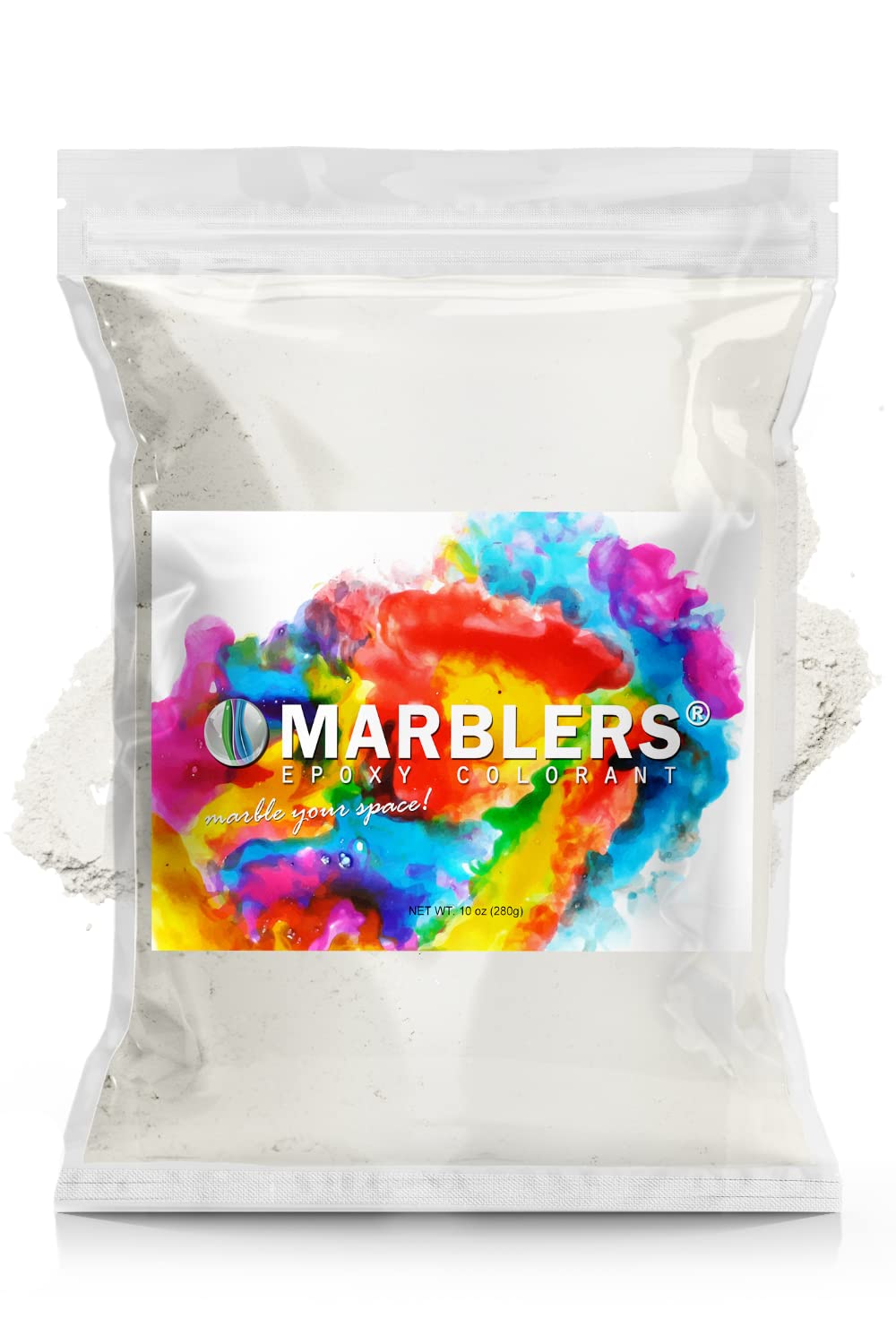 MARBLERS White Mica Powder [Cream White] 10oz (280g) | Cosmetic Grade | Epoxy Resin Pigment | Dye | Non-Toxic, Vegan, Cruelty-Free | Lip Gloss, Nails, Body Butter | Bath Bomb, Candle & Soap Making