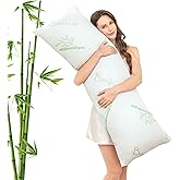 Primesoft Body Pillow for Adults, Memory Foam Long Pillow for Side Sleeper, Fluffy and Firm Full Body Pillow with Removable Pillowcase,Adjustable Filling,20×54 Inch,Green