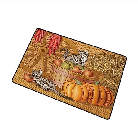 Amazon Com Duommhome Pet Door Mat Harvest Retro Barn With Two
