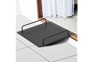 THOOUM Door Threshold Ramp with Detachable Handles Fits for 2.0" to 9.0" Rise, Wheelchair Doorway Ramp for Scooters/Elderly/Walkers/Stairs(800 LBs Loading, 33.5" L*31.5" W, Alloy Iron, 37.5 LBs)
