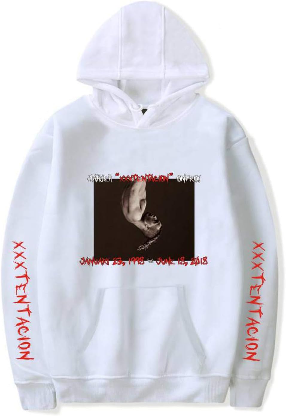 Revenge Kill Fashion Hoodies Men/Women Xxxtentacion Casual Hip Hop Sweatshirt Fleece Pullover,White,M