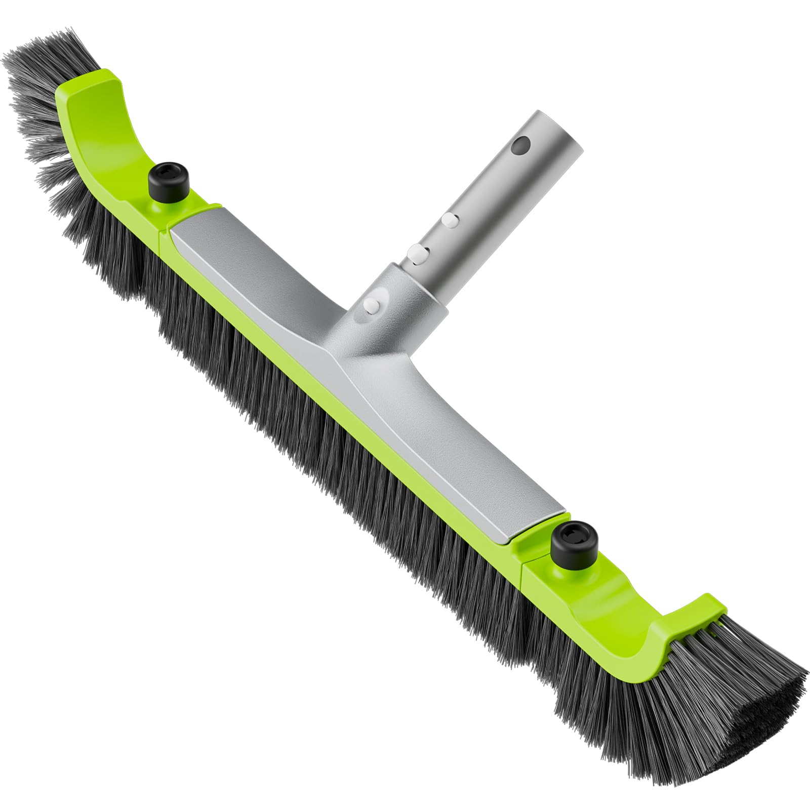 Photo 1 of Sepetrel 22” Wide Pool Brush Head for Cleaning Walls,Heavy Duty Inground/Above Ground Aluminum Swimming Pool Scrub Brushes with Curved Ends & Premium Strong Bristle,Green