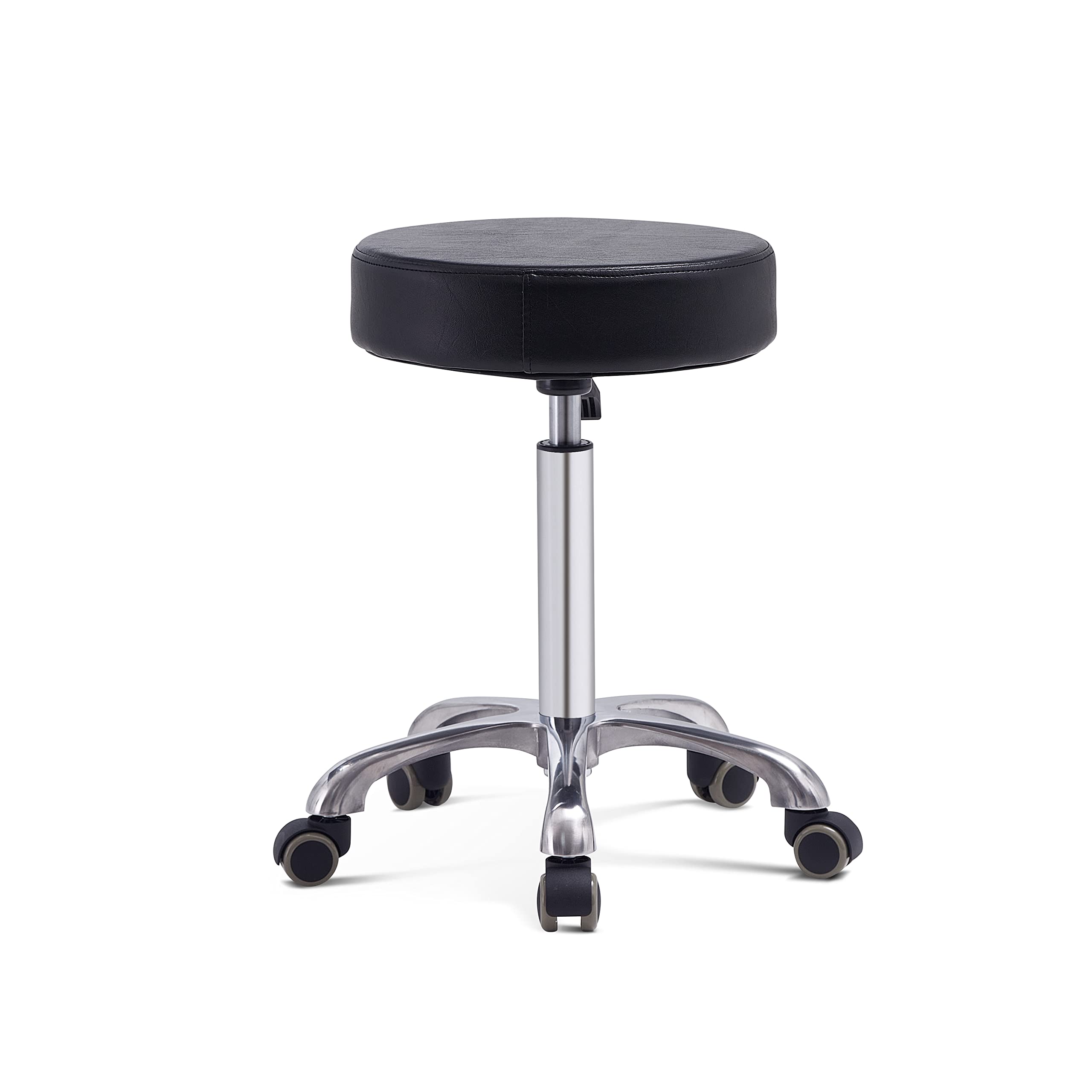 Grace&Grace Adjustable Rolling Stool Chair with Wheels for Massage Beauty Salon Shop Home Kitchen,Heavy Duty Rolling Swivel Stool