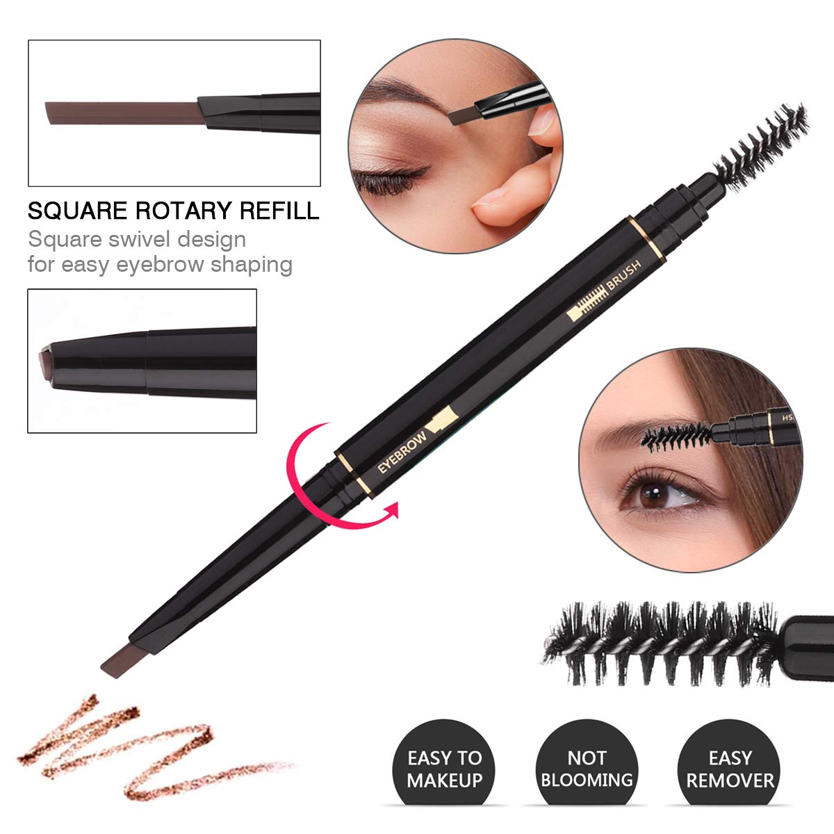 FAMILIFE F04 Eyebrow Kit 7 in 1 Eyebrow Scissors,Razor Eyebrow Pencil, Eyebrow Brush with Black Leather Bag: Home Improvement