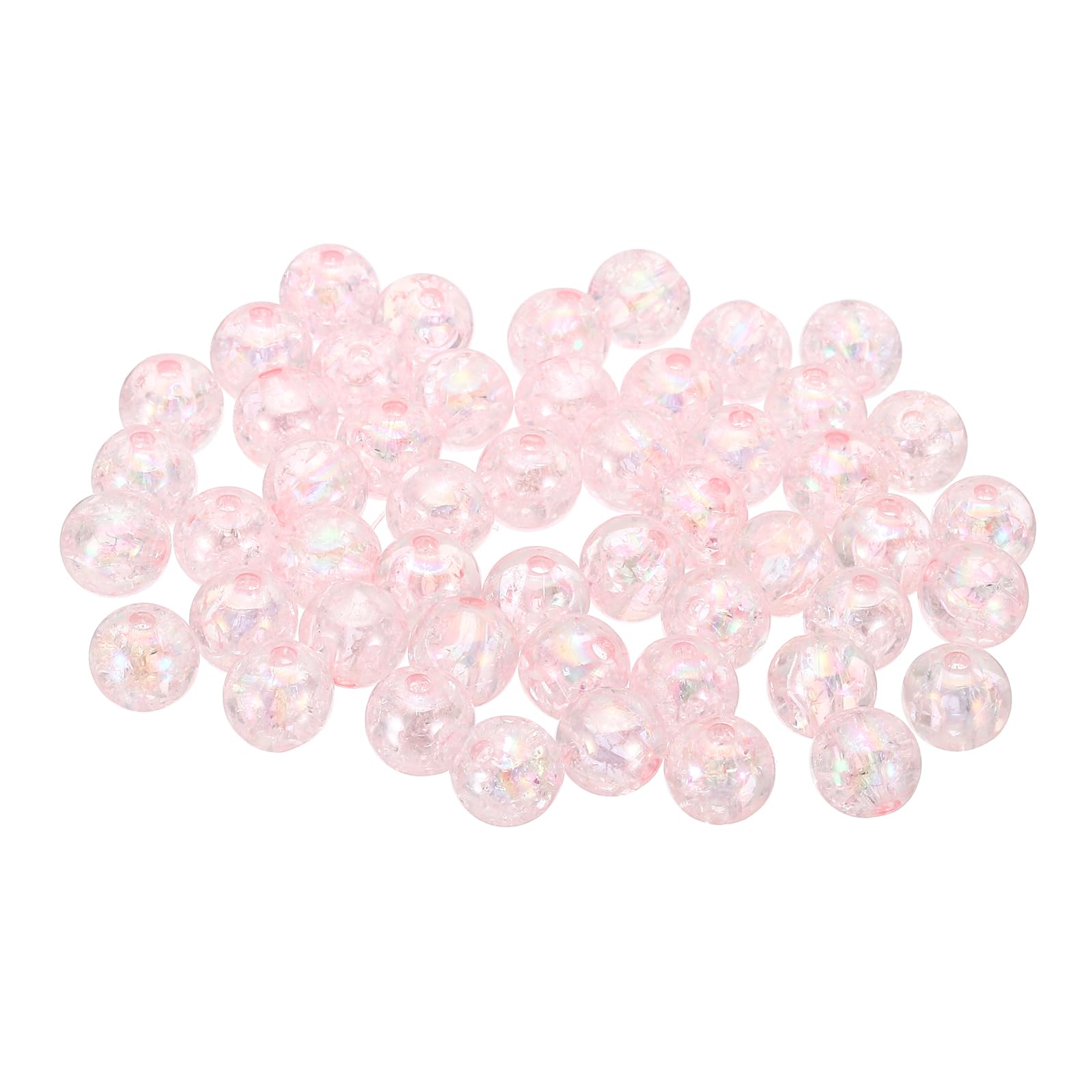 PATIKIL 10mm Acrylic Round Beads, 100pcs Pink Cute Beads for Making Necklace Earring Craft