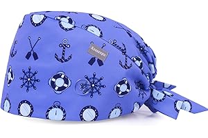 Kousenpu Scrub Caps for Men, Adjustable Surgical Cap, Breathable Medical Hat for Doctors, Nurses & Healthcare Professionals