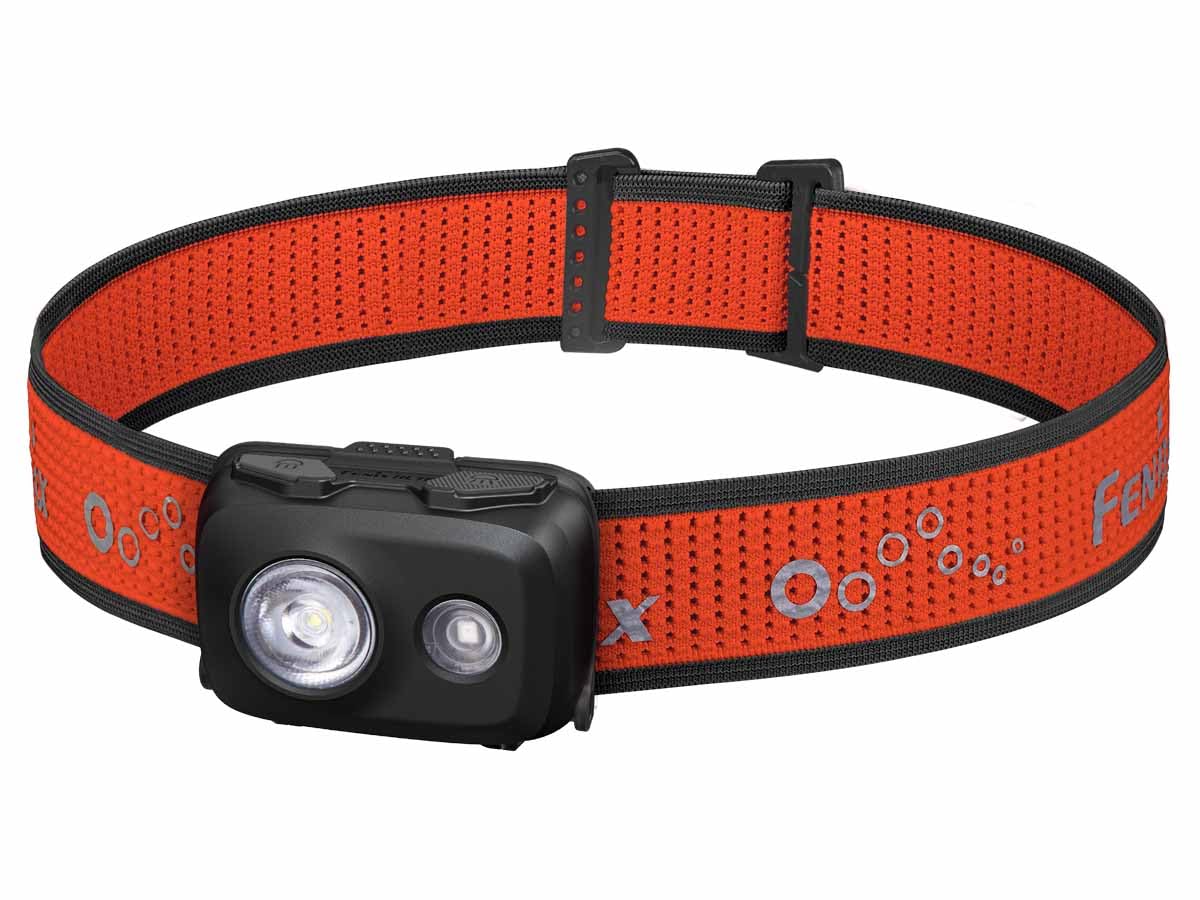fenix HL16 Black Lightweight Multipurpose Headlamp | 450 lumens | 104m | 100 Hrs Max | AAA Powered | Red Light Mode | SOS Function | IP66