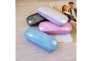 4Pcs Bling Hard Shell Eyeglasses Cases Sunglasses Storage Box Shockproof & Scratch-Proof Protector Cases for Women and Studen