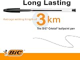BIC Cristal Original Ballpoint Pens Black 1.0mm Pack of 50 view 5