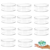 Acrylic Box Clear Round Box with Lid 12 Packs Small