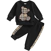 Mubineo Baby Boy Clothes Cute Bear Outfits Girl Newborn Shirt Tops Sweatshirt Toddler Sweat Pant Set Fall Winter Outfit