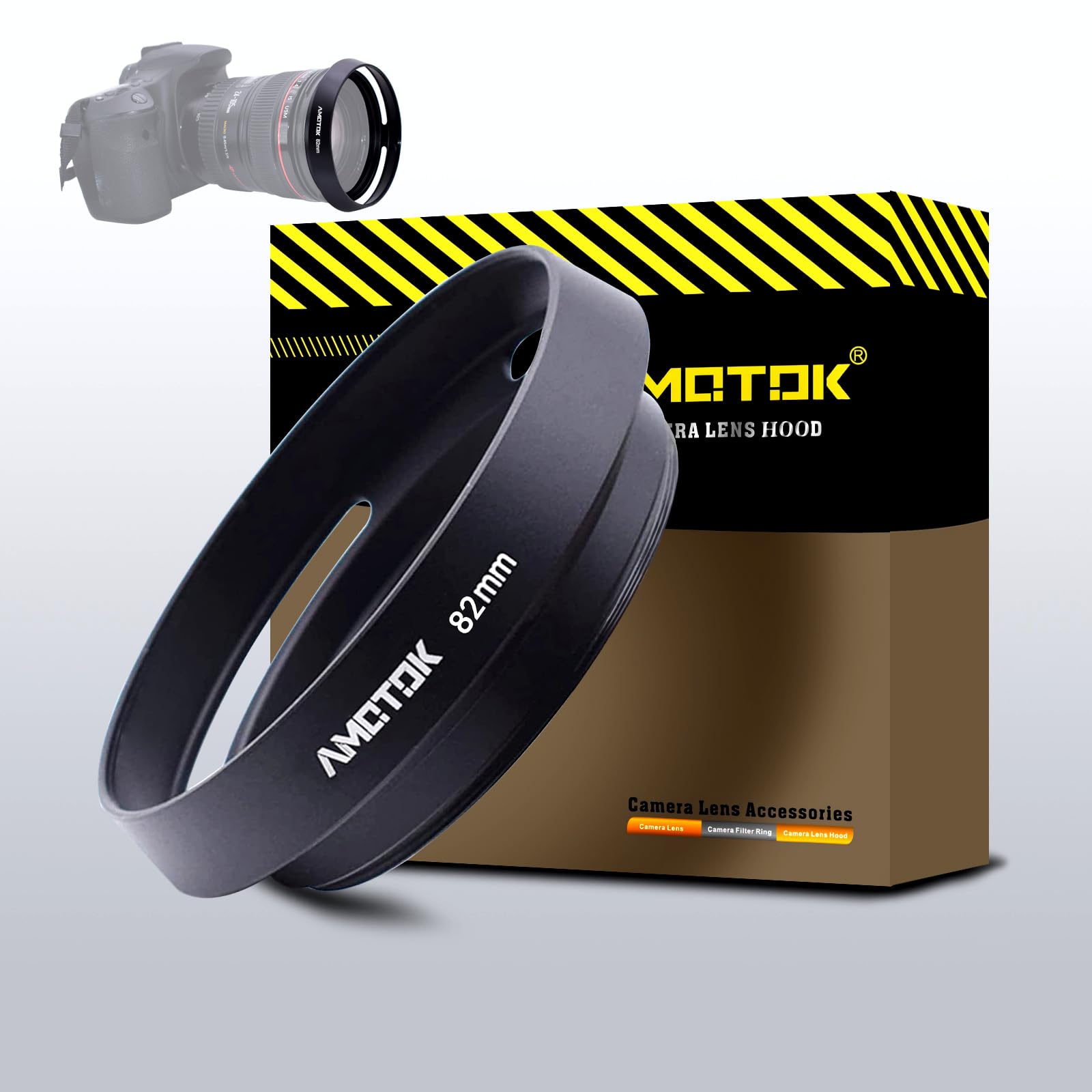 82mm Camera Lens Hood Compatiable All with 82mm Brands Filter Thread Lenses,Made of CNC Aluminium Hollow Lens Hood.for EF 16-35mmf/2.8LUSM,EF 24-70mmf/2.8LIIUSM Lens