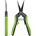 STAYGROW 6.5" Pruning Shears for Gardening, Sharp Plant Trimming Scissors for Precise Cuts, Stainless Steel Garden Scissors Bonsai Clippers (2-Pack Curved)