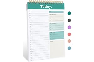 CICPAP To Do List Notepad - To Do List Notebook for Work with 52 Sheets, Undated Daily Planner Perfect for Enhanced Productivity and Goal Achievement - Green