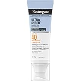 Neutrogena Ultra Sheer Invisible Gel Face Sunscreen SPF 40, Clear Water Resistant Sunscreen for Broad Spectrum UVA/UVB Protec
