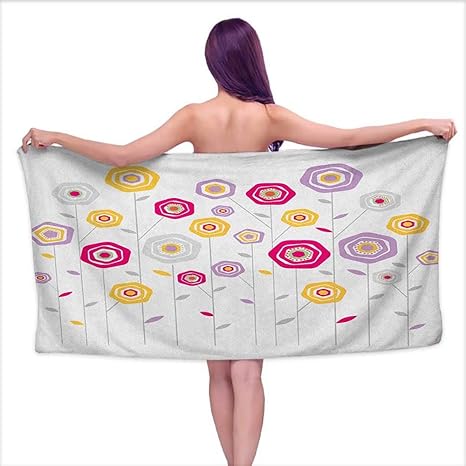 Amazon Andasrew バスタオル Xl 抽象画 モノクロストライプ 楕円形 幾何学イラスト ミニマリスト モダンアート 黒と白 子供用 W10 Xl39 バスタオル ホーム キッチン オンライン通販