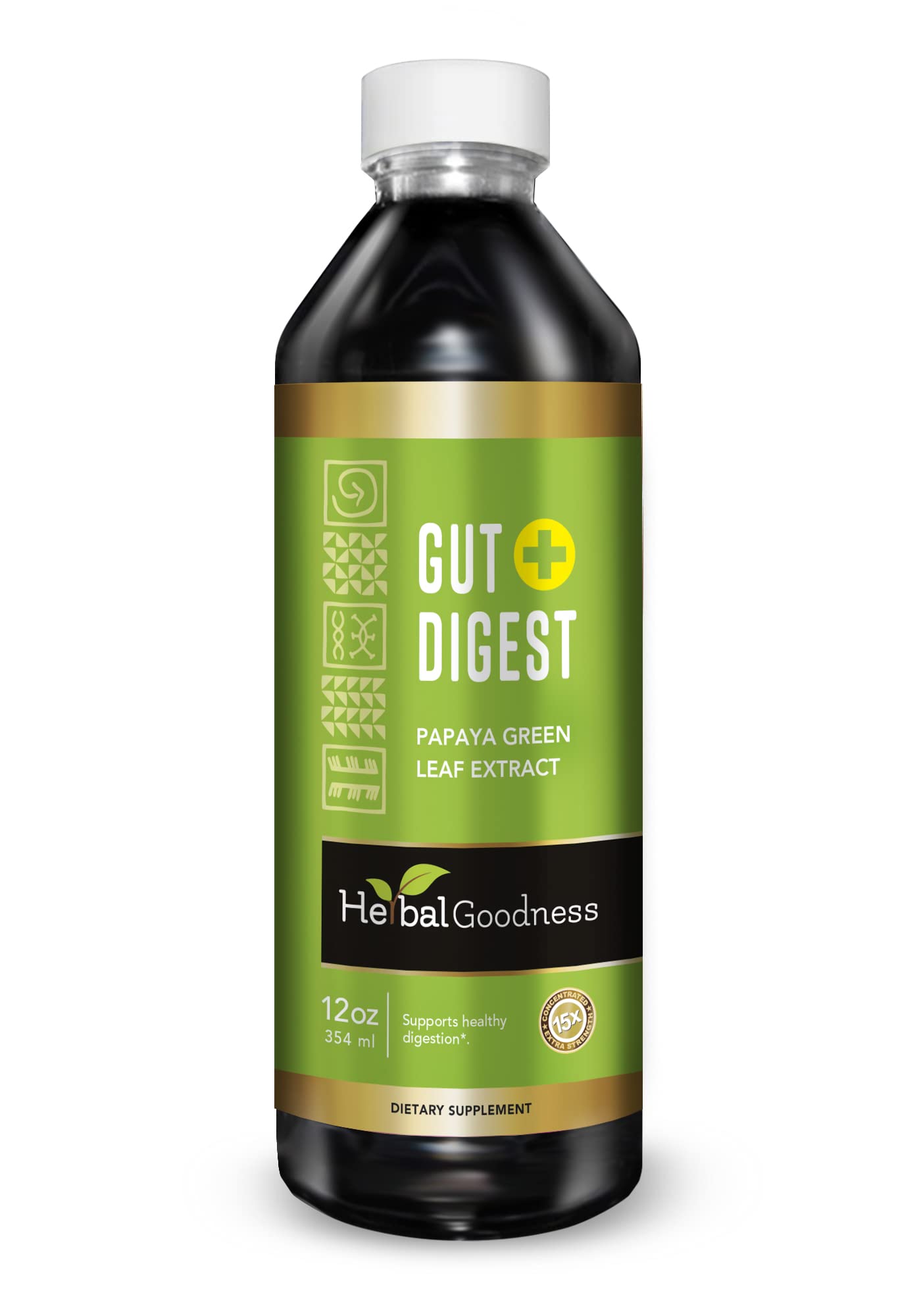 Herbal Goodness Gut Digest 12oz - Colon Broom, Gut Health Supplements for Women and Men with Probiotics and Digestive Enzymes for Digestive Health for Gut Health, Liver Detox - 1 Bottle