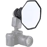 Flash Diffuser Light, TzezFoz Portable Camera Flash Softbox 8inch Mini Soft Flash Light Diffuser for Speedlight Macro Jewelry Insect Photography Accessories