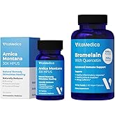 VitaMedica | Arnica Montana 30X and Bromelain with Quercetin Bundle | Arnica Montana | Bromelain | Quercetin | Recovery Bundle | Plant Based | Made in USA