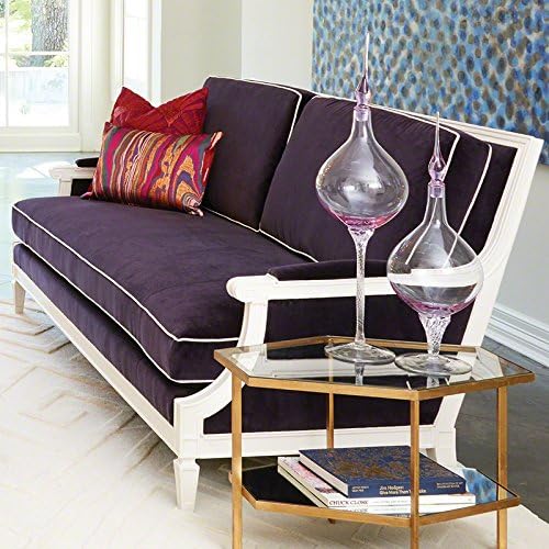 Global Views Hollywood Glam Aubergine Violet Lillian Sofa