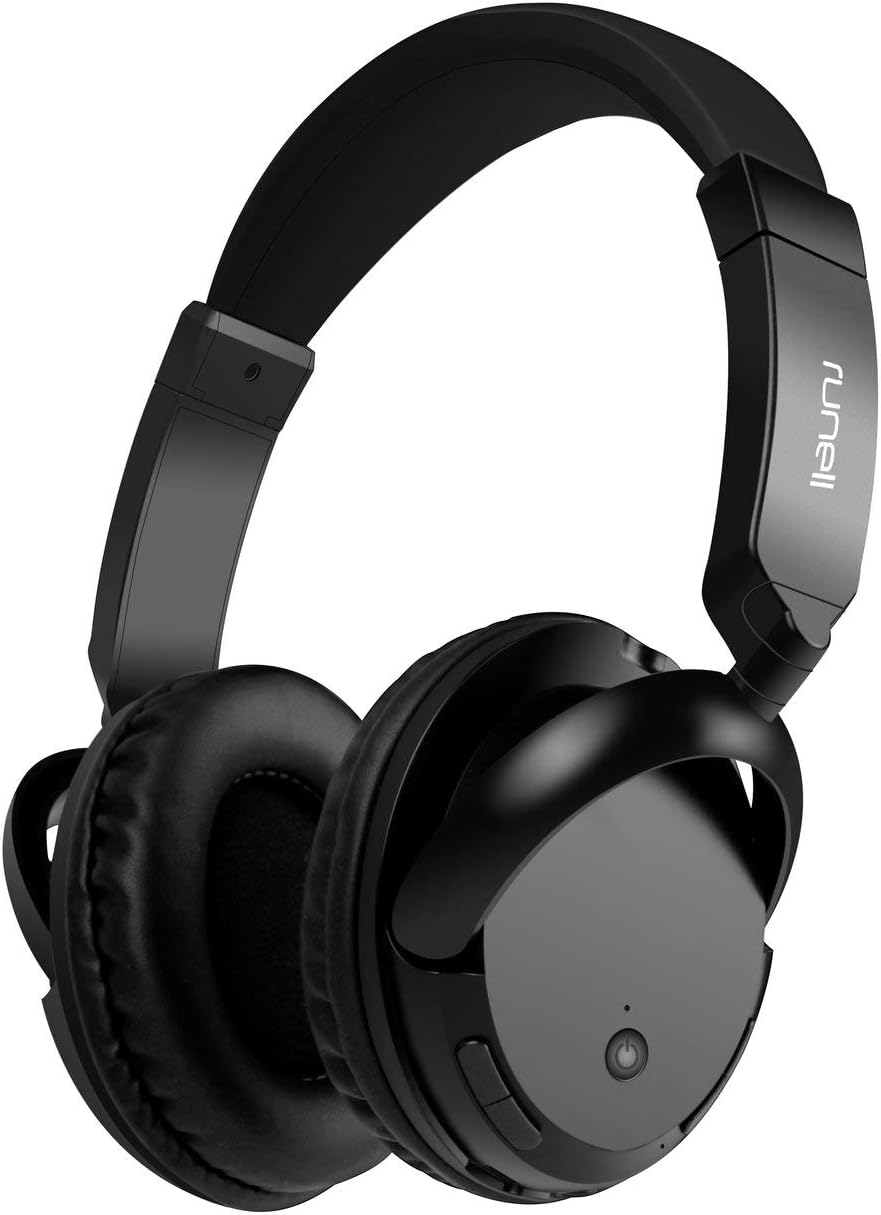 Runell KST-980 Wireless Bluetooth Headphones, Bass Driven, On Ear, High Performance Driver, Hands Free Calling (Black)
