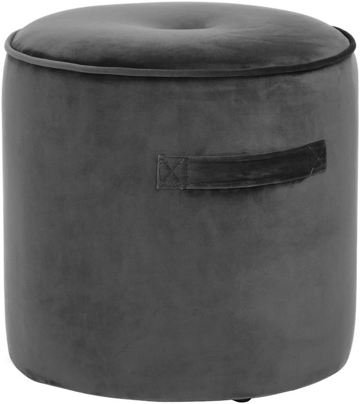 FURNISH 1 Ottoman, Round Pouffes and Footstools, Velvet Foot Stool