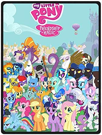 Custom My Little Pony Cute Fleece Throw Blanket Full Size Cozy 58" x 80"
