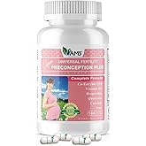 America Medic & Science Preconception Plus (180 Capsules) Conception and Fertility Supplement | Physician Formulated Pills to Support Conception | Prenatal Vitamins Best for Women Trying to Conceive