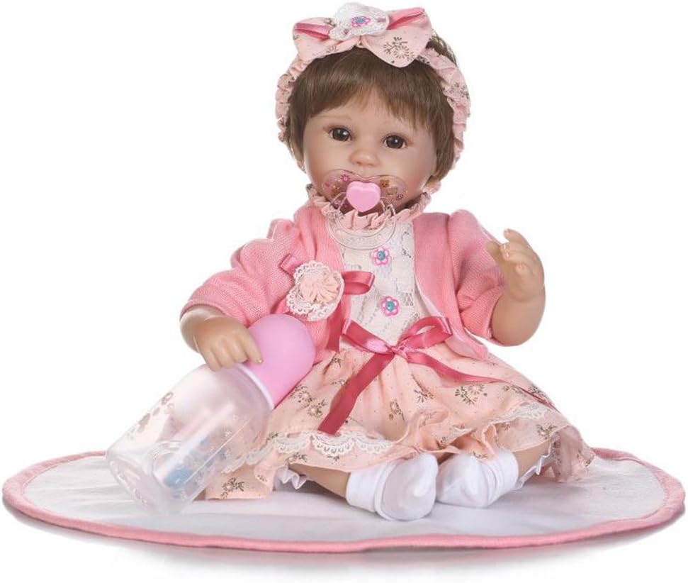 Prezzo Nicery Reborn Baby Doll souple Simulation Silicone Vinyle 45,7 cm 42–45 cm enfant ami magnétique Bouche réaliste jouet garçon fille Yeux ouverts avec tenue pour Thanksgiving Black Friday Jour de Noël Offerte