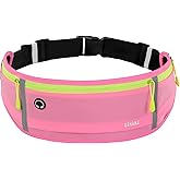 USHAKE Slim Running Belt, Workout Fanny Pack for Men Women,Exercise Waist Pack for Apple iPhone Holder, Runner Belt for Running Walking Cycling Camping Gym