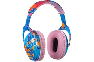 PROTEAR Kids Noise Cancelling Headphones,25dB NRR Hearing Protection,Noise Reduction,Sound Proof for Kids,Toddler Earmuffs for Concert,Airplane,Autism,Monster Jam,Travel,School(Pink Paint)