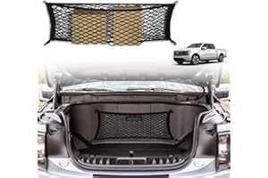 BestEvMod Envelope Style Front Trunk Frunk Cargo Net Compatible with 2025 2022-2024 Ford F-150 Lightning Accessories Extra Strong Hook Stretchable Elastic Mesh (Stand Envelope Net)