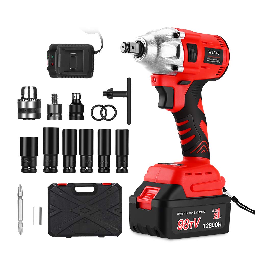 7360LBR/ 26×1、1210 BL/26×2、7360BL/26cm×3 21V Brushless Cordless Impact Wrench, Electric Jamaica | Ubuy