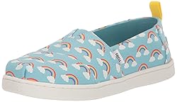 TOMS Girls Alpargata Loafer Flat, Blue Glow-in-Dark