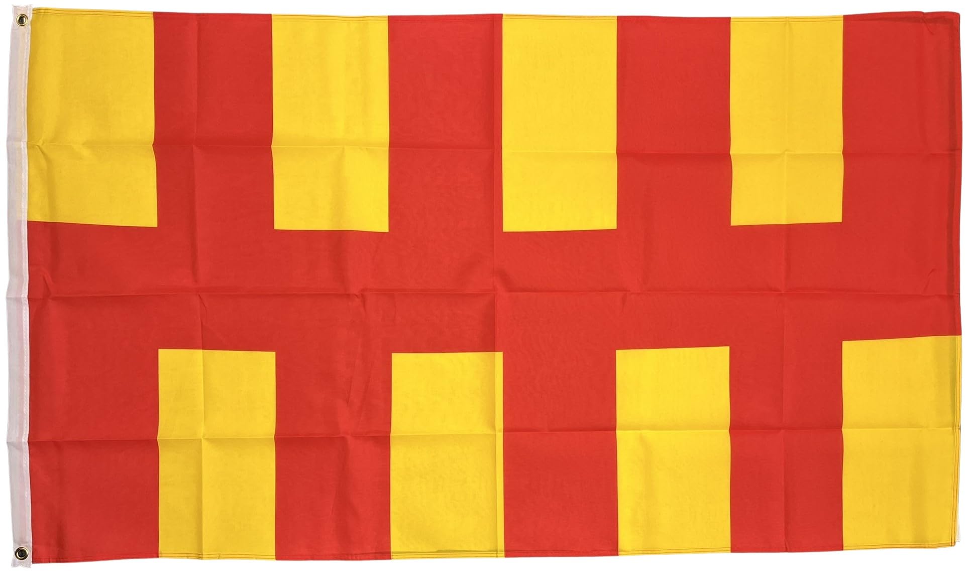 NWFlags Northumberland Flag 5ft x 3ft | Outdoor Heavy 110d Knitted Polyester | 5x3 Northumberland English County Heavy Duty Strong Flag for Garden Flagpole with 2 metal eyelets