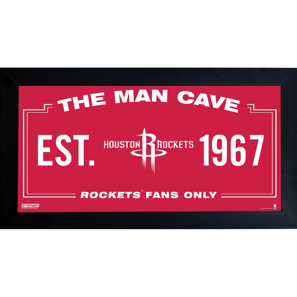 Steiner Sports NBA Man Cave Sign 6x12 Framed Photo