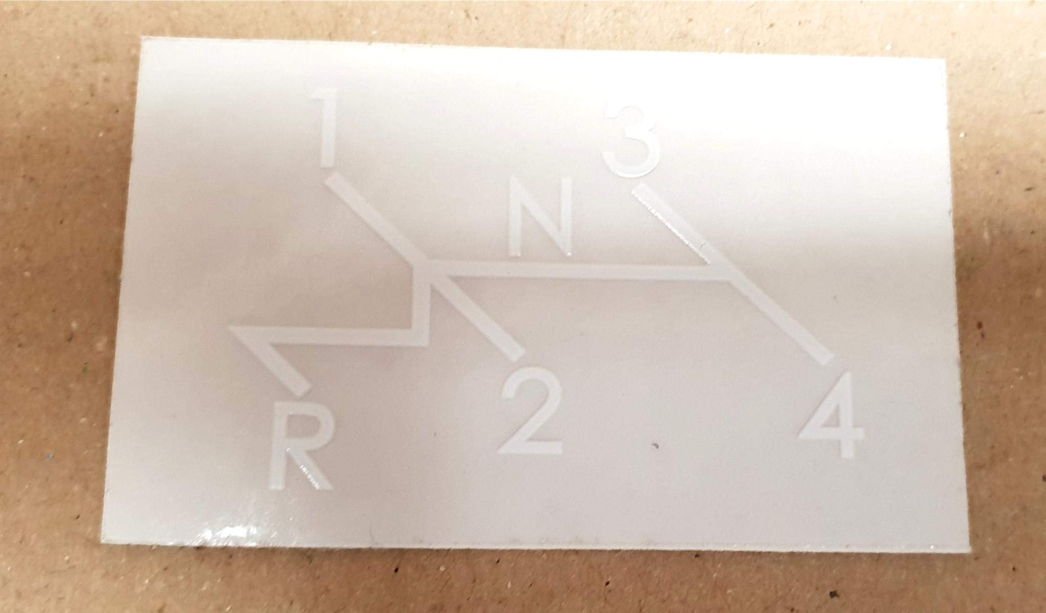 Gearshift Pattern Ashtray Sticker Classic Beetle