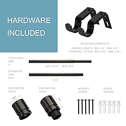 Byondeth Curtain Rods for Windows 16 to 48 or 60
